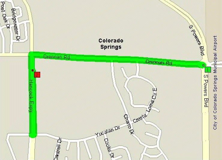 Map From Colorado Springs Airport